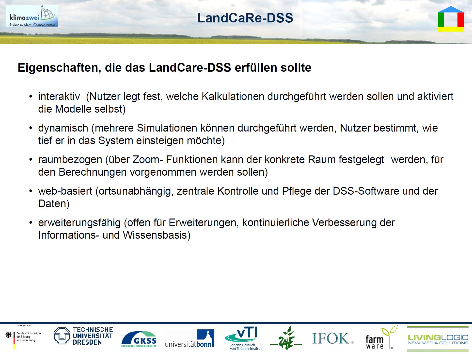 7/33 - LandCaRe-DSS - Anforderungen
