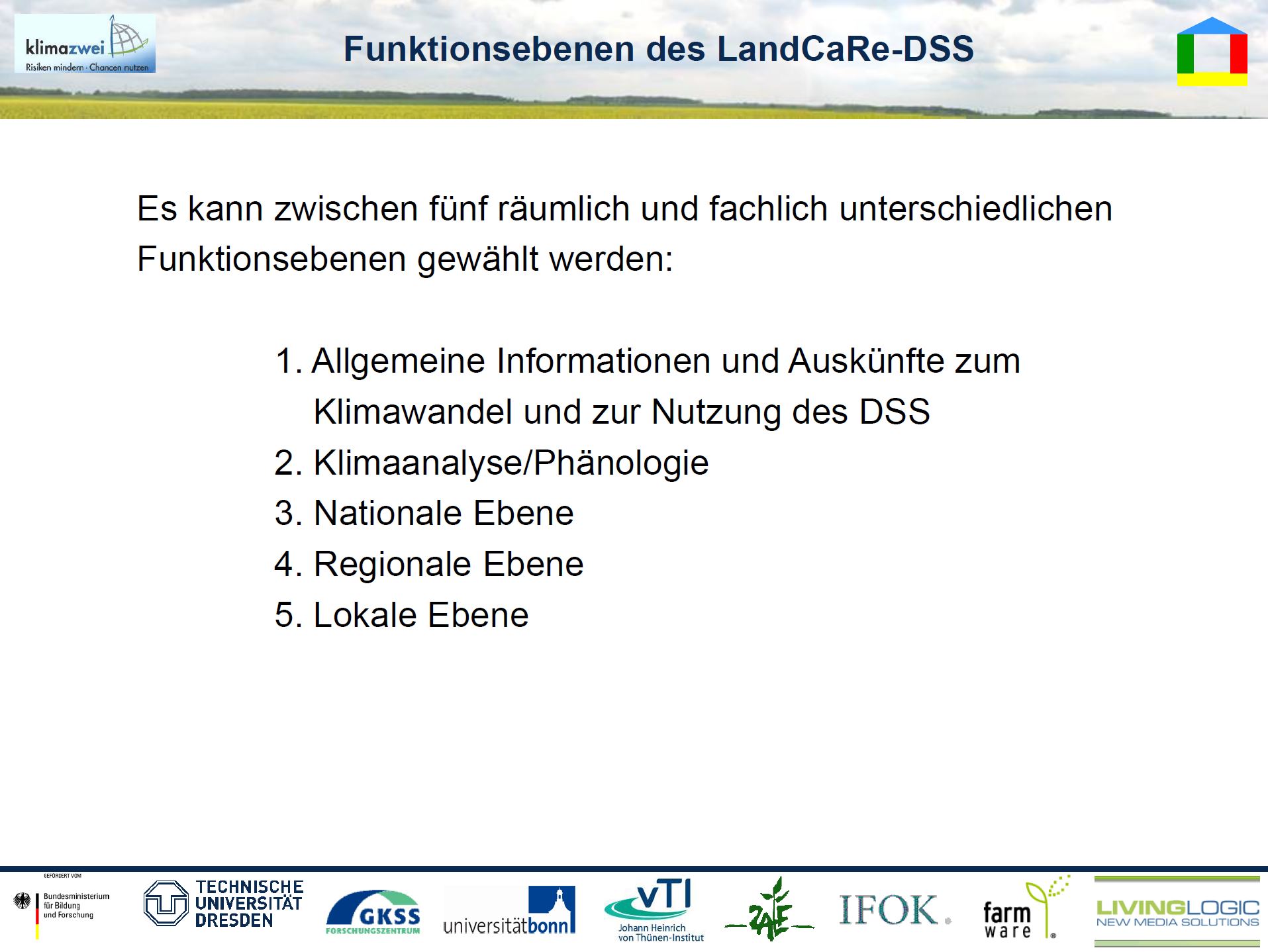 16/33 - LandCaRe-DSS - Funktionsebenen