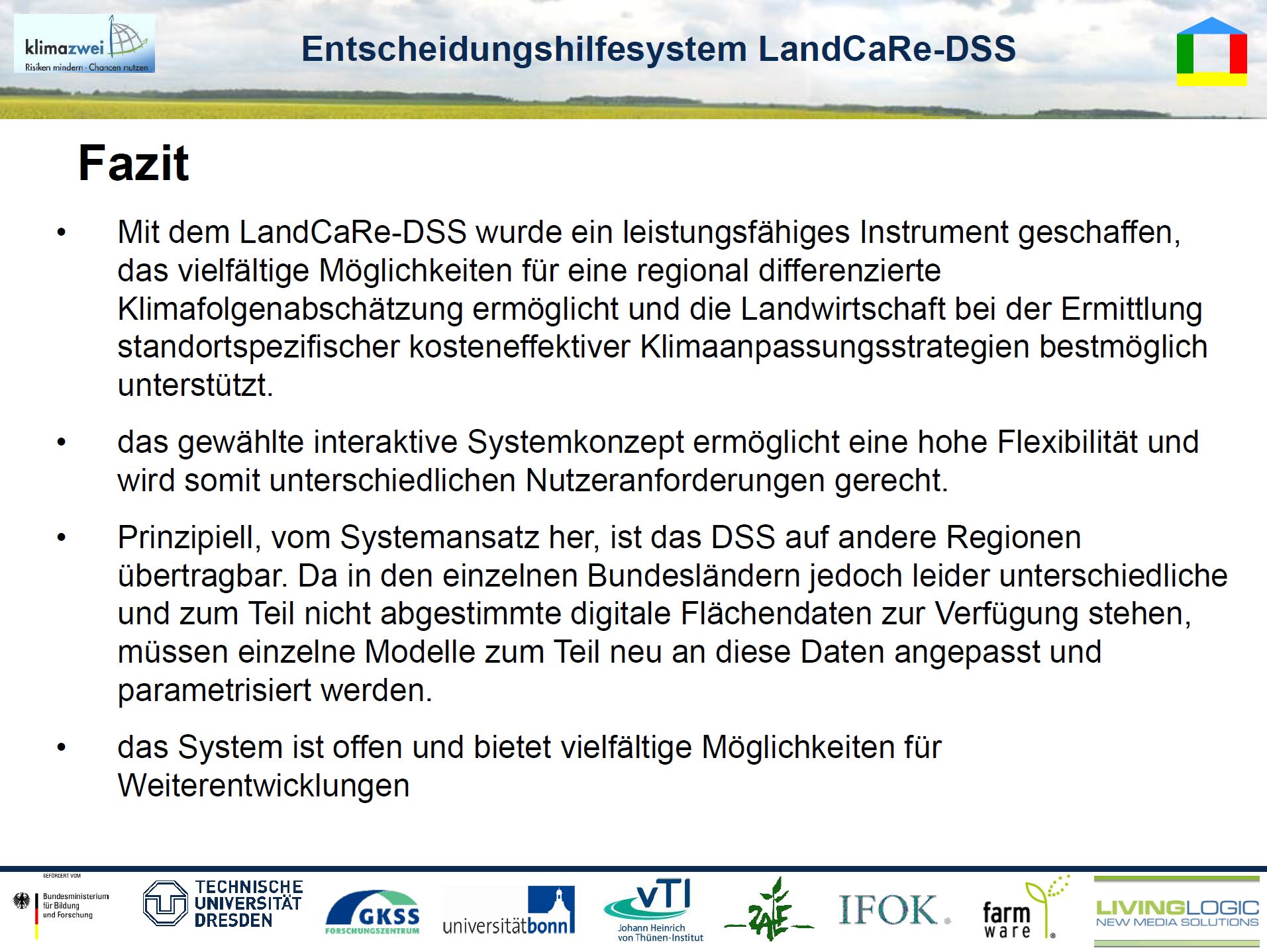 30/33 - LandCaRe-DSS - Fazit